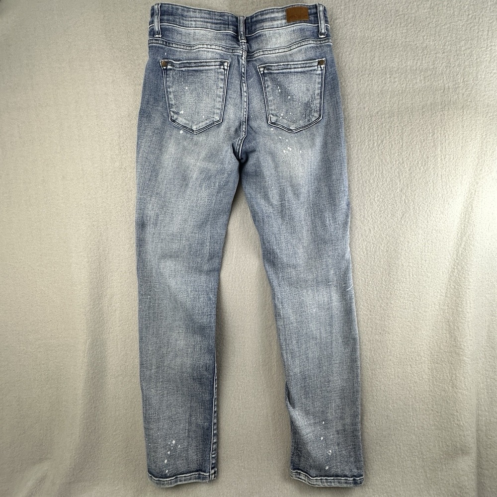 Judy Blue Jeans Womens 7/28 Boyfriend Fit Distressed Ripped Stretch JB82169LT - Picture 9 of 12